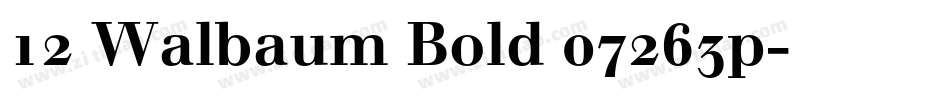 12 Walbaum Bold 07263p字体转换